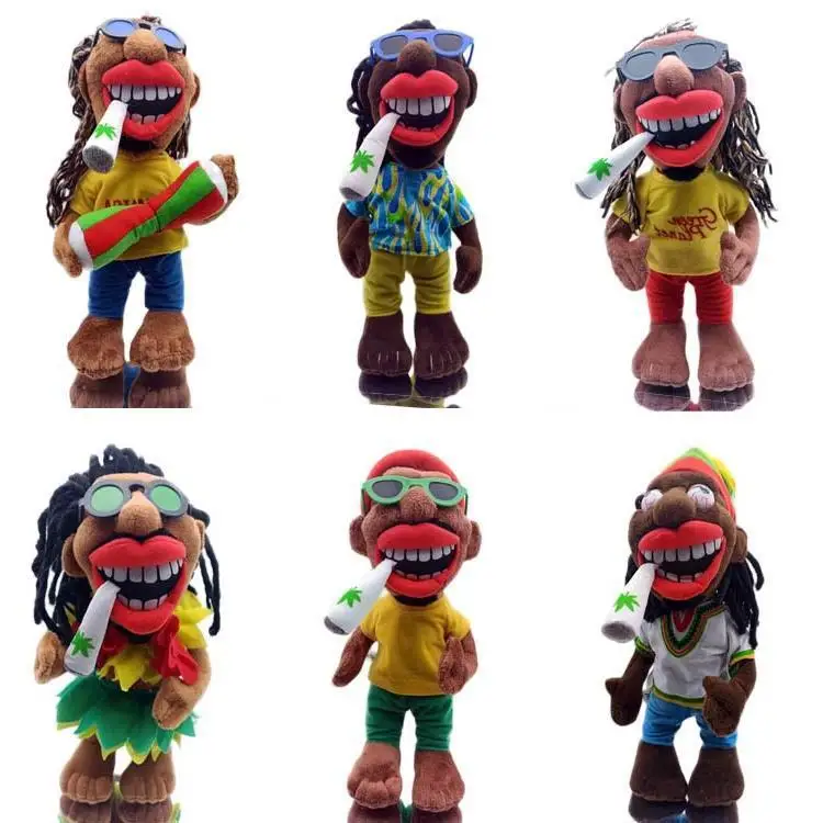 

30cm Africa Plush Rasta Dolls Anime Cute Stuffed Toys Cartoon European Style Plush Toy Home Bar Decoration Birthday Gift for Kid