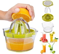 5 in 1 multifunctional juicer with ice tray fresh cover grater manual lemon orange juicer fruit juicer