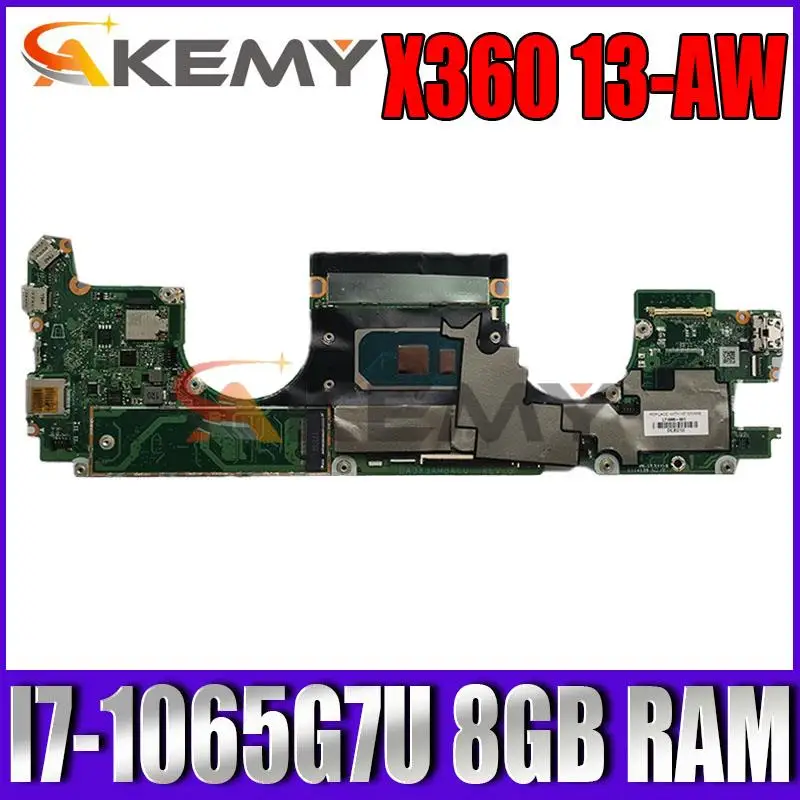 

For HP Spectre X360 13-AW 13T-AW Laptop Motherboard L71989-001 DA0X3AMBAG0 L71989-601 With SRGKK I7-1065G7U 8GB RAM Fully Tested