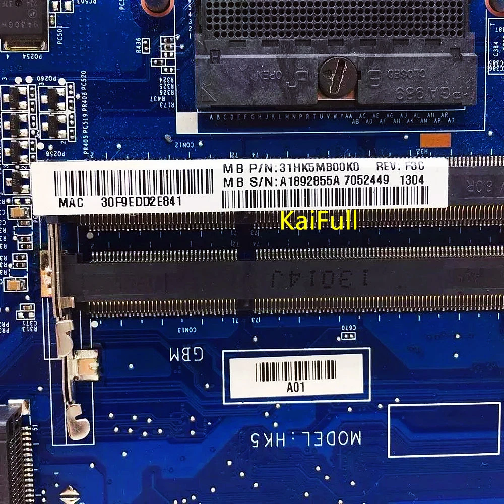 Материнская плата для ноутбука Sony SVE151 MBX-269 DA0HK5MB6F0 REV : F A1876097A материнская HM76 2 ГБ DDR3
