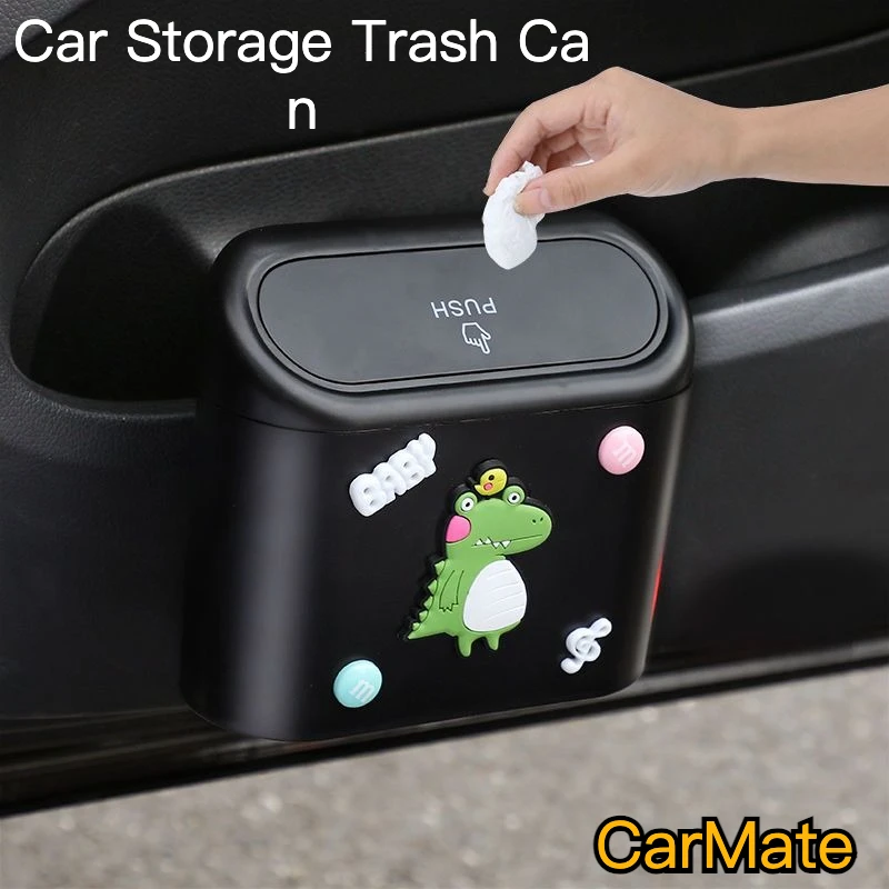 

Car Trash Can Door-Mounted Storage Bucket Cartoon Multi-Functional Front Row Storage In-Car Storage Bucket Creative Supplies