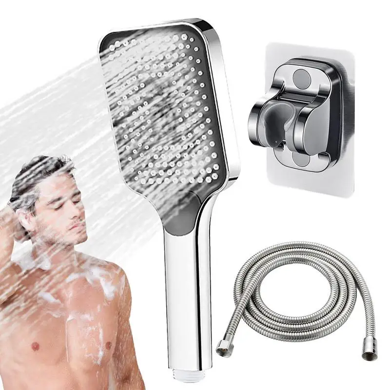 

Handheld Shower Head With On Off Switch Detachable Pressure Shower Head 3 Spray Settings Handheld Spray Nozzle Accessories