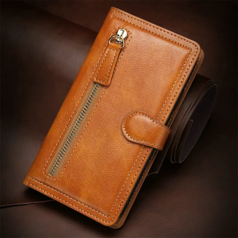 

Кожаный флип-чехол на молнии для Samsung S22 Ultra S 21 Plus 5G, Роскошный чехол Coque Samsung Galaxy S21 Etui A12 A52 A72 A52S 22