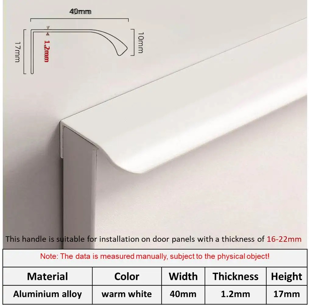 

Скрытые ручки для шкафов алюминиевые черные 80-1200 мм