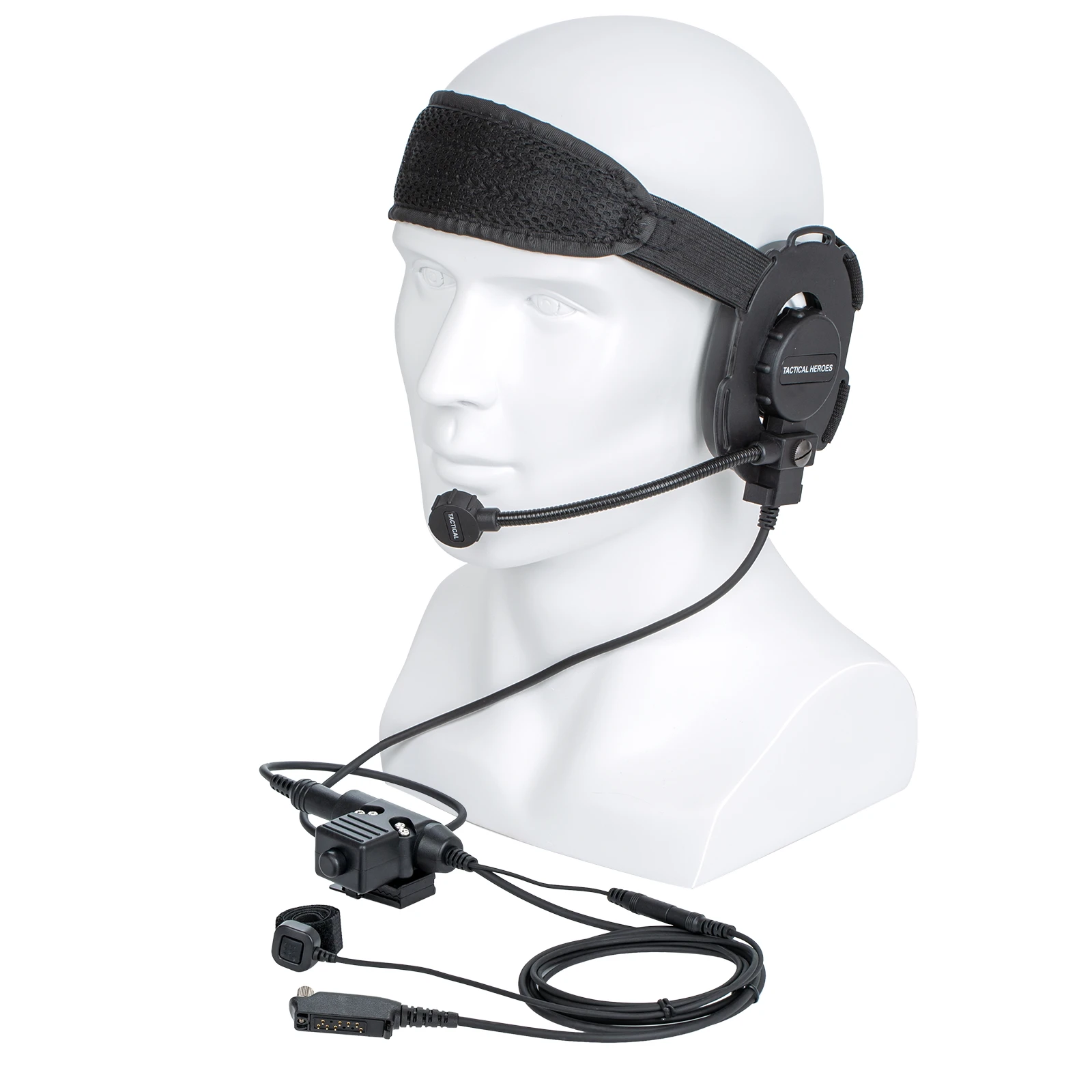

HD03 Tactical Bowman Elite II walkie talkie Radio Headset with Finger Microphone and U94 PTT for Sepura Stp8000 Stp8030 Stp8035