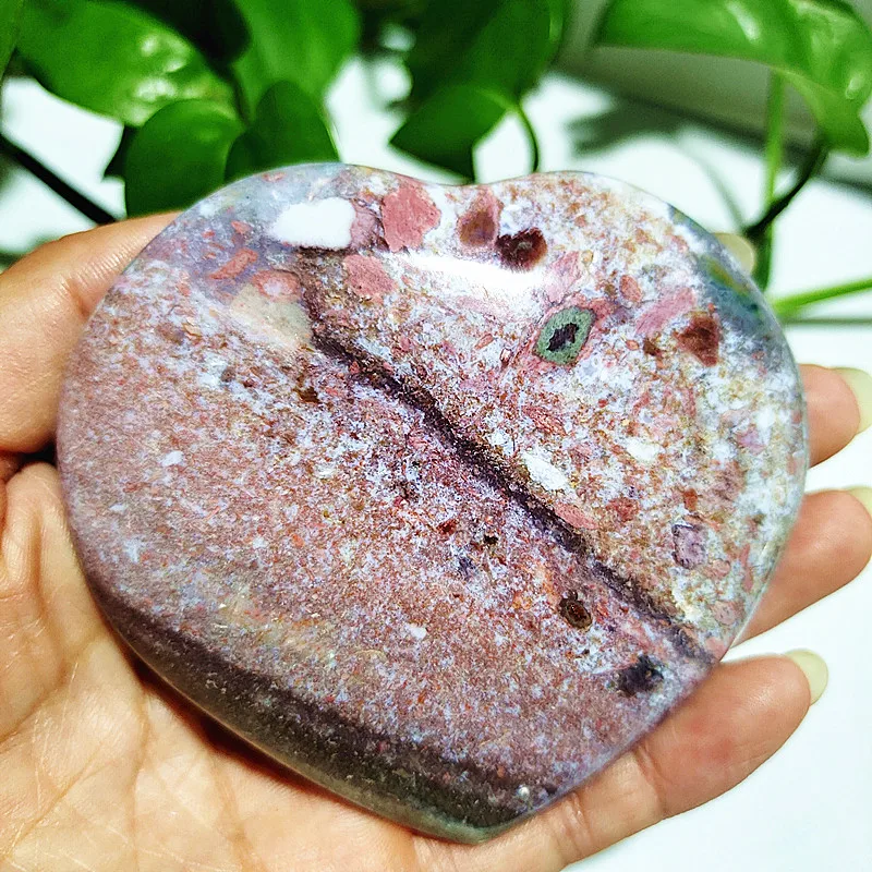 

Natural Ocean Jasper Sea Gem Heart Sorcerer Exorcism Meditation Cures Crystal Home Feng Shui Decoration
