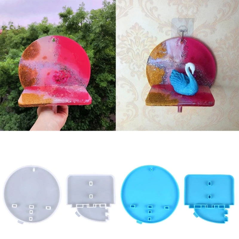 

Round Bracket Mold DIY Wall Holder Pendant Silicone Mold Setting Crafting Resin Epoxy Making Casting Mould Craft Tool