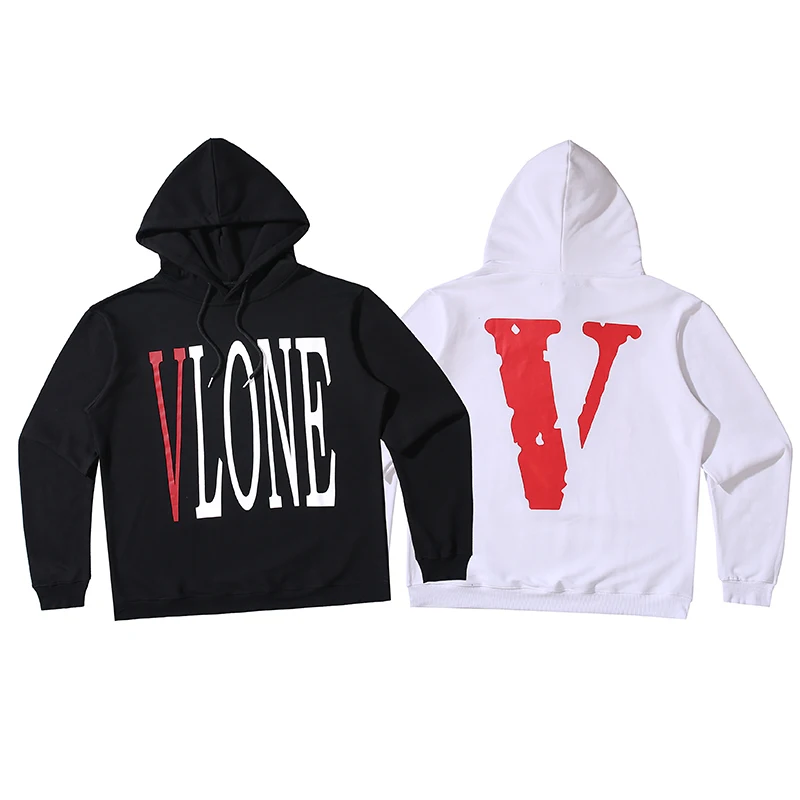 

VLONE Hoodies Female Couple Loose Street Sweatshirts Hip Hop Trend Men's Cotton Casual Letter Printing V6265