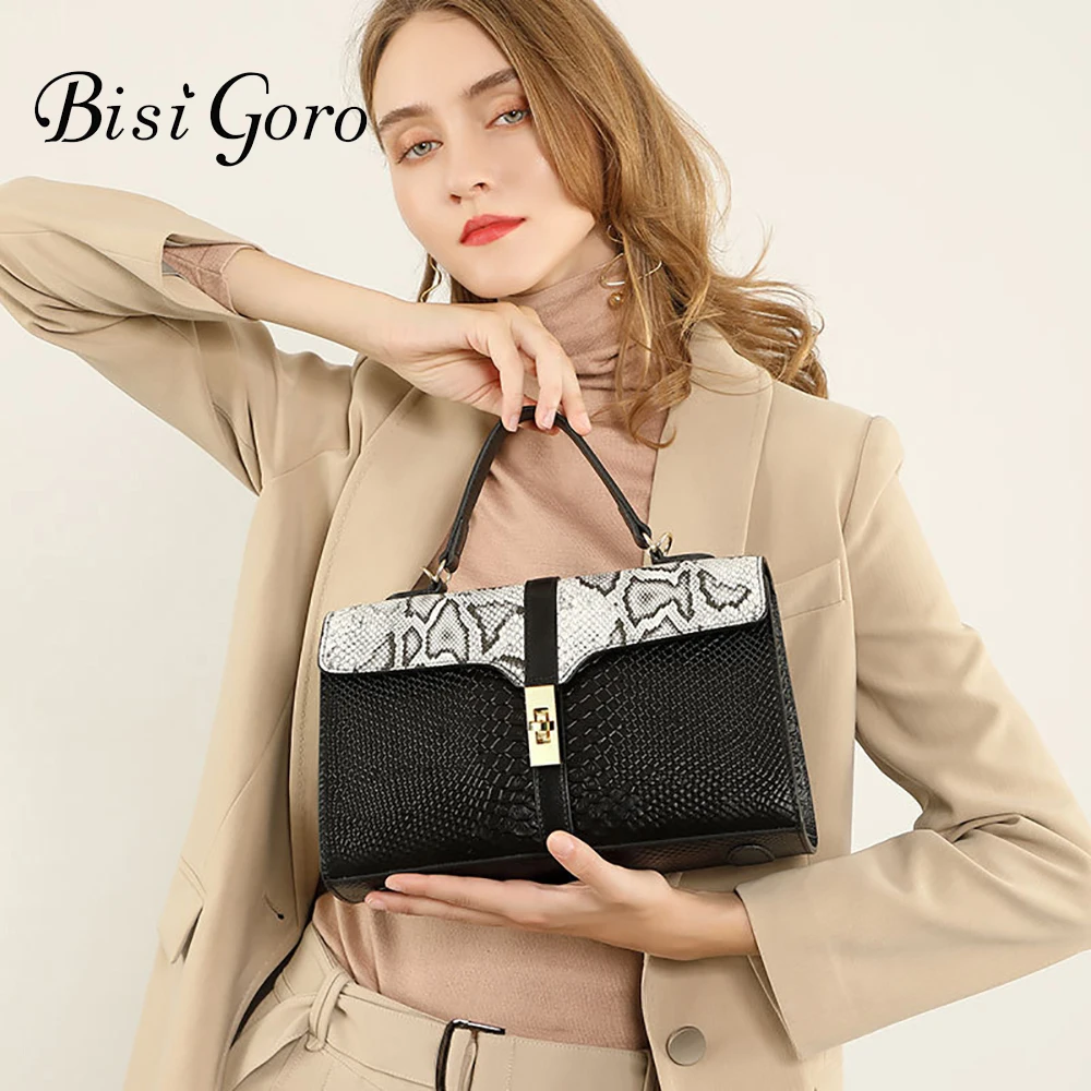 

Bisi Goro Ladies Shoulder Bags Designer Handbags Genuine Leather Crossbody Bag Woman Square Totes 2022 Luxury Brand Female Purse