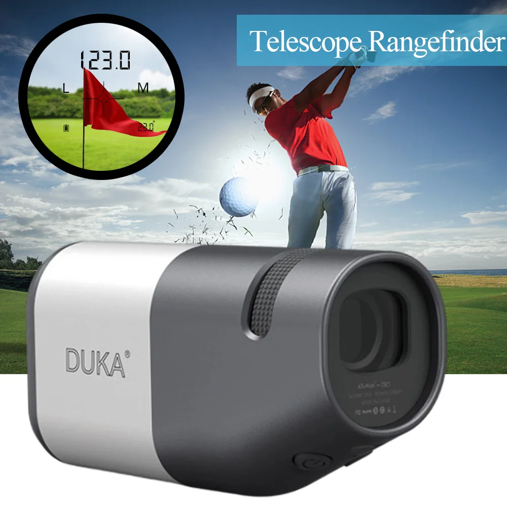 

2022 Newest Golf Laser Rangefinder Telescope 6X Monocular Distance Meter for Hunting Travel Telescope with Flag-Lock Slope DUKA