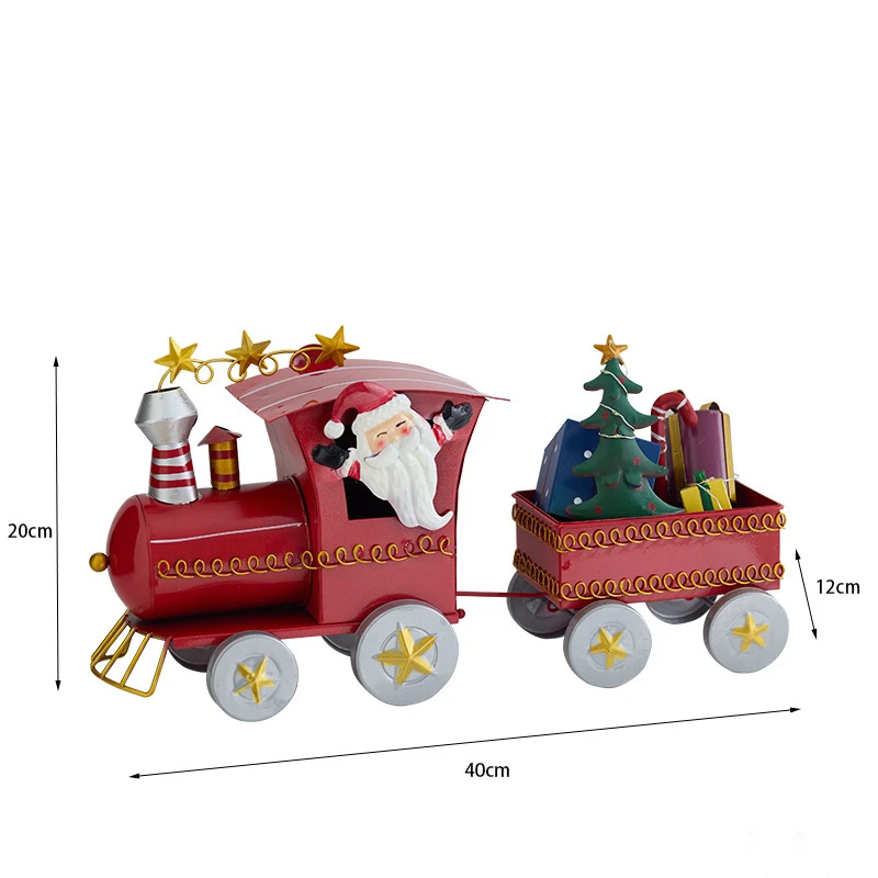 Железная рождественская елка сани поезд старейский снеговик автомобиль со