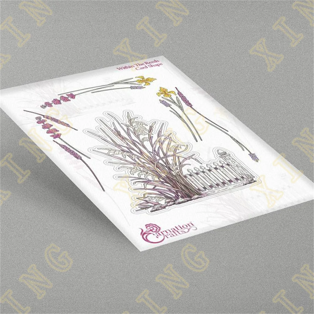 

Within the Reeds Card Shape Metal Craft Cutting Dies for Diy Scrapbooking Paper Diary Decoration Manual Handmade for Embossing