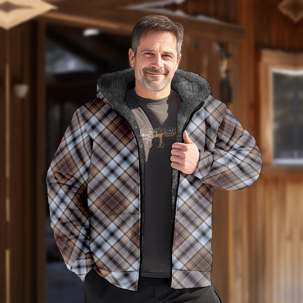 Мужские зимние куртки пальто хлопковая одежда в клетку полоску