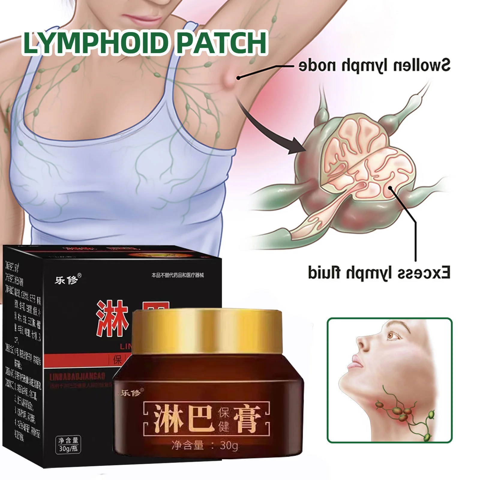 

1/2/3pcs Herbal Lymphatic Detox Cream Breast Armpit Anti-Swelling Lymph Node Treatment Ointment Chest Lymph Medical Ointment