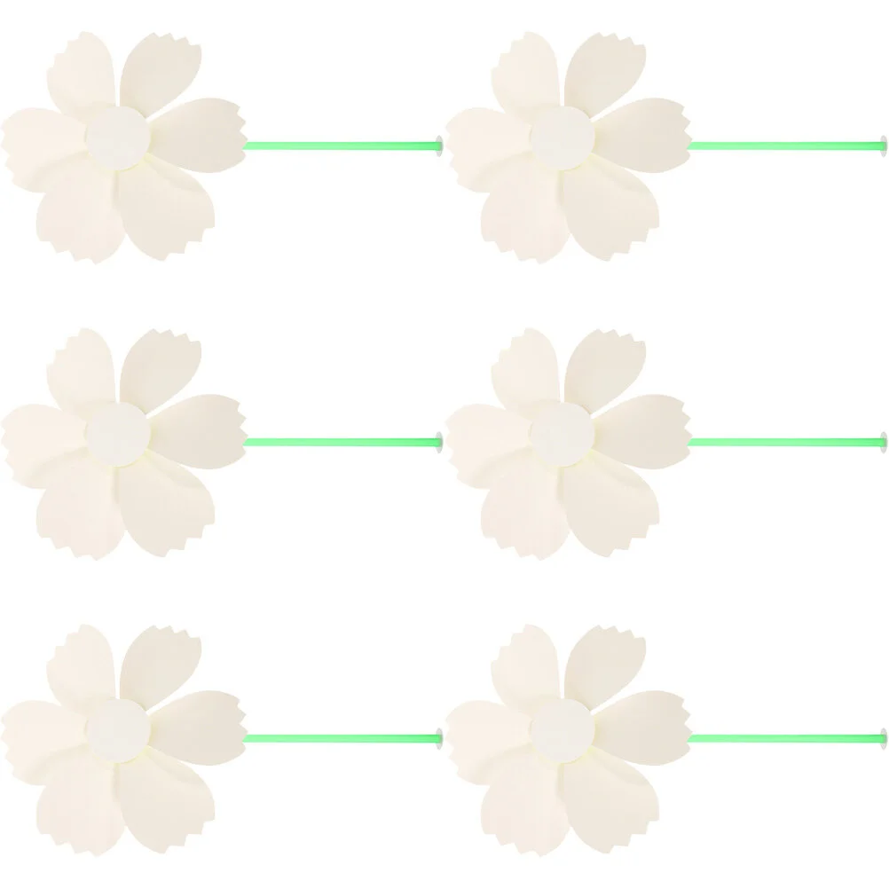 

6 Pcs Gift Paper Pinwheel Toys Kids Manual Blank Painting Unfinished Unpainted Child Toy's