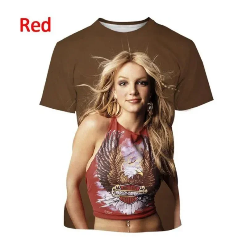 Модная популярная женская футболка с 3D-принтом Британни Спирса