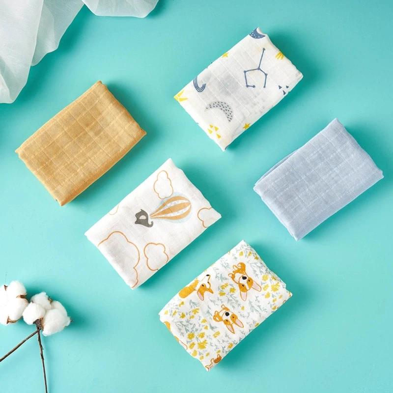 

5 шт./компл. детские нагрудники для кормления младенцев впитывающие мягкие марлевые нагрудники слюнявчик полотенце платок для малышей шарф ...