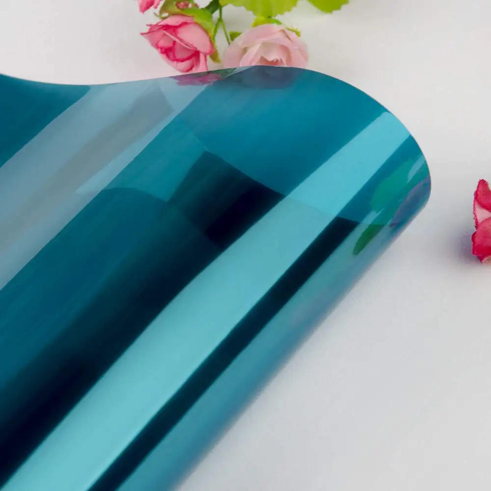 

70*300 Cm Window Film One Way Privacy Mirror Film Heat Control Anti-UV Solar Window Sticker for Home and Office (Blue Silver)