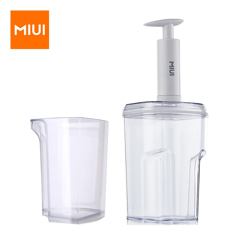 MIUI soğuk pres aksesuarları yavaş sıkacağı taze bardak/kutu seti ile vakum pompası (kapaklı bardak 1 + vakum pompası 1 + fincan 1)