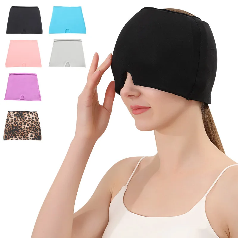 

Hot Cold Therapy Headache Migraine Relief Cap For Chemo,Sinus,Neck Wearable Therapy Wrap Stress Pressure Pain Relief Massage