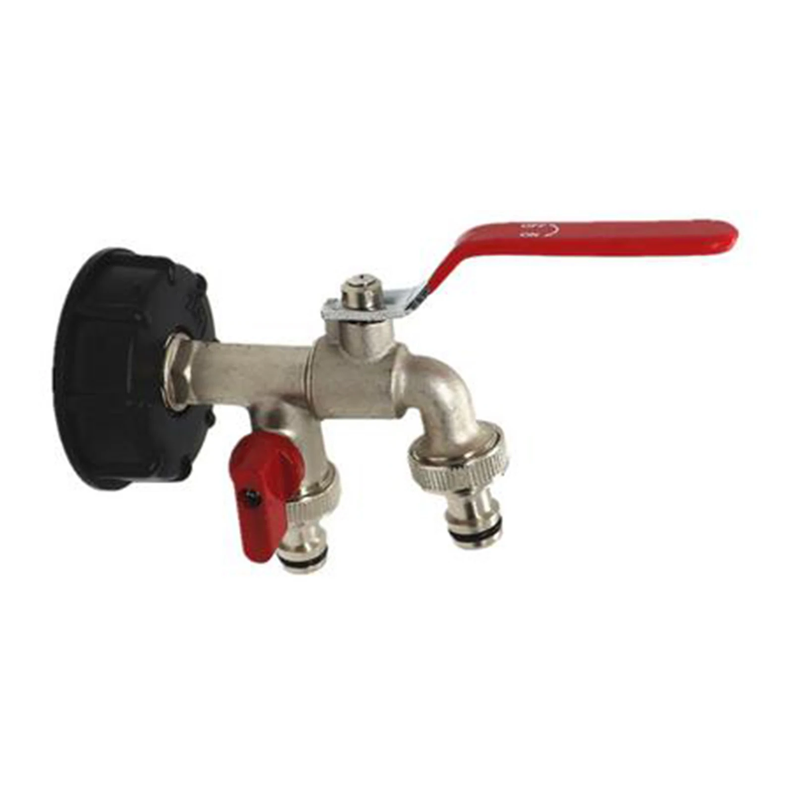 

IBC контейнер для шланга, соединитель для крана S60X6, латунный двойной выходной клапан, фитинг водопроводного крана инструмент с рычажной ручк...