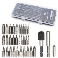 33pcs broken wire extractor damaged screw extractor with screwdriver bits for broken bolt remover kits power tool drill kit