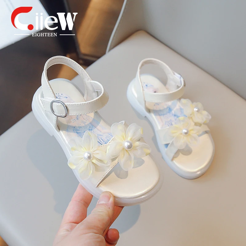 

Сандалии для девочек размер 26-36, Летние красивые пляжные сандалии, Цветочная платформа, удобная обувь, сандалии для девочек