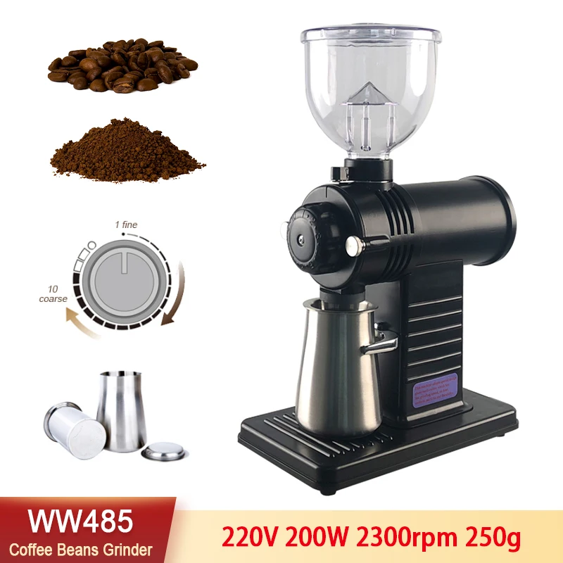 

Electric Coffee Grinder Machine Coffee Beans Particle Fully Automatic Detachable Stainless Steel Grinder Plane Burr Grinder