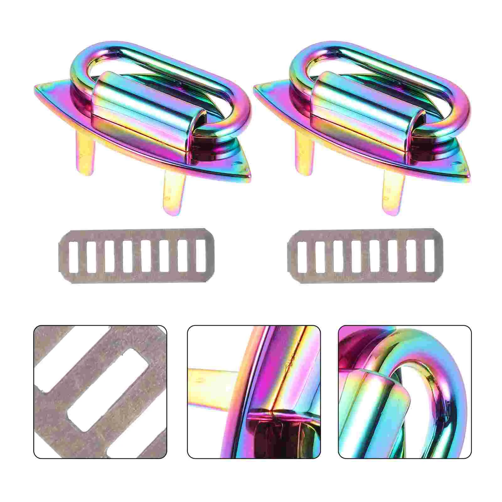 

2Pcs Alloy Bag Buckles DIY Insert Buttons Handbag Purse Making Accessories