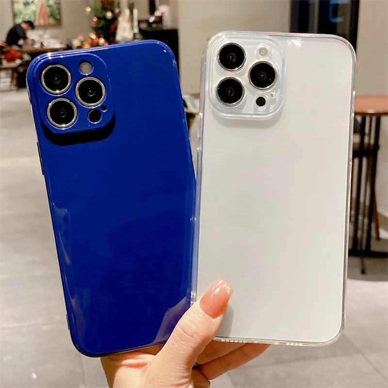 

Candy Color Soft Silicone Phone Case For iPhone 13 11 12 Pro Max Mini X XR XS 7 8 Plus SE 2020 Camera Protective Shockproof Back