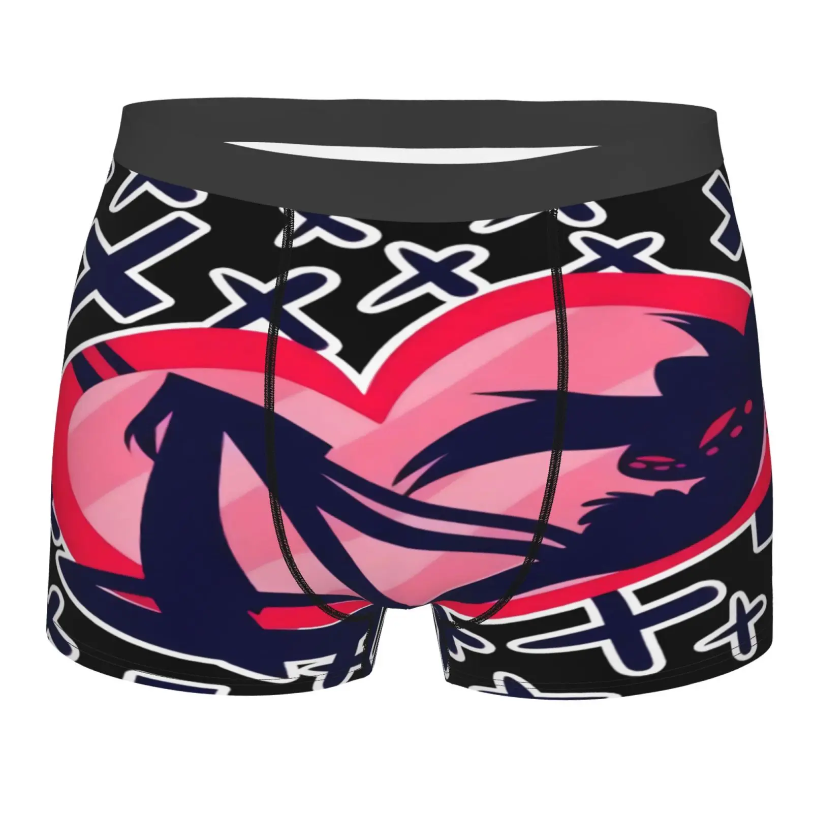 

Мужские трусы-боксеры Angel Dust In A Love Heart, черные длинные Трусы из полиэстера, сексуальное нижнее белье для мужчин, 5583