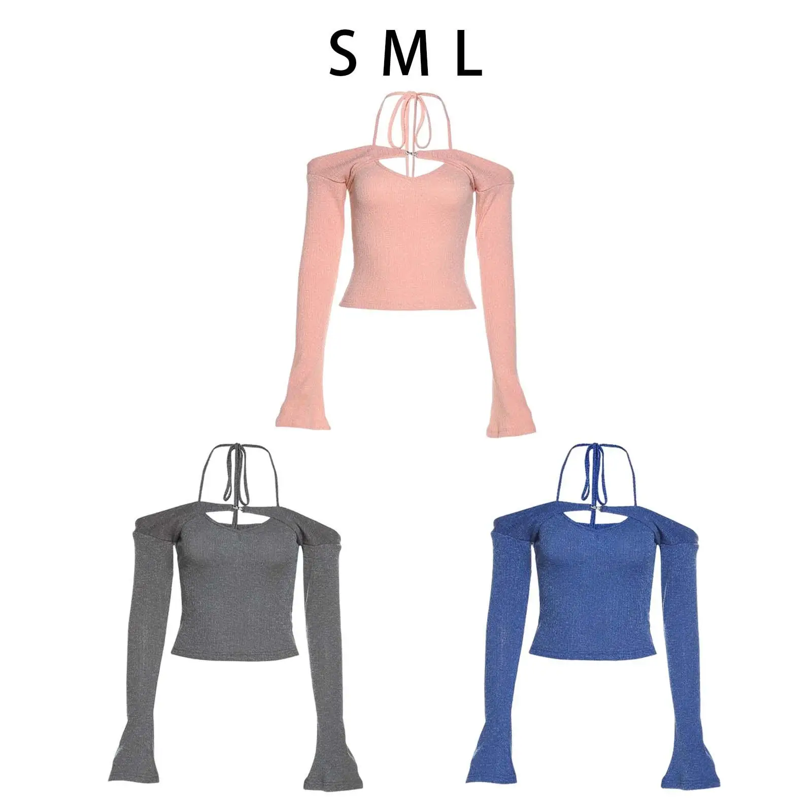 

Women's Off Shoulder Tops Solid Color Short Top T-Shirt for Dating Women