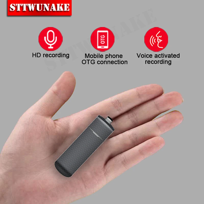 

STTWUNAKE Voice Recorder Mini Activated Recording Dictaphone Micro Audio Sound Digital Small Professional USB Flash Secret Drive