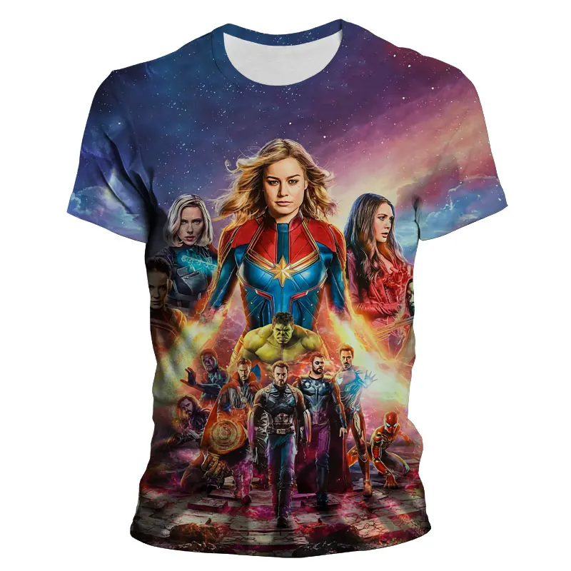 

Oversized T Shirt For Men Marvel Movie The Avengers 3D Print Cool Male Summer T-shirts Short Sleeve Casual Women Clothes Tops