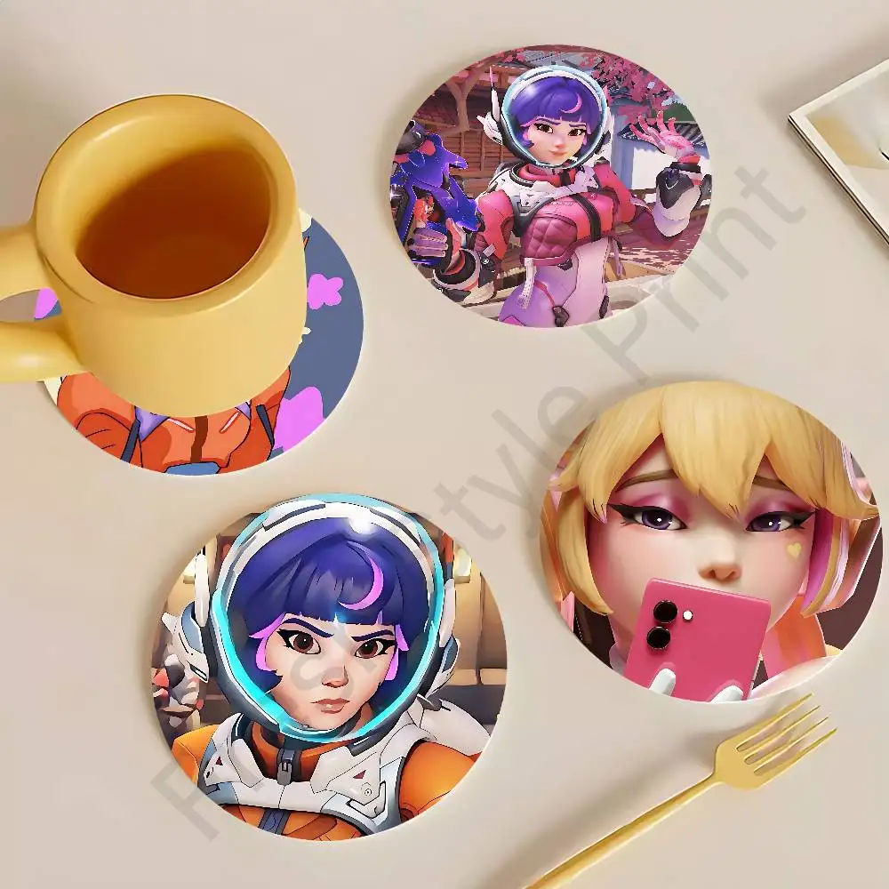 Фото Деревянные подставки под кружки Game O-Overwatchs-S Juno, круглые, 10 см, для косплея, подарки для фанатов и друзей №1
