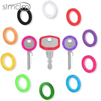 10pcs key covers for house keys Hollow Multi Color Rubber Soft Key caps Locks Cap Topper Keyring