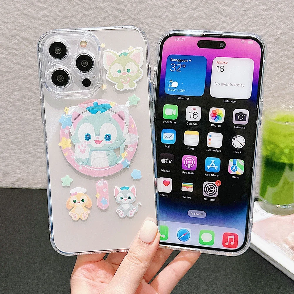 Милый магнитный чехол для телефона C-CookieAnns Gelatoni Magsafe iPhone 16 15 14 13 12 11 8 7 Plus Pro Max X XR XSMax