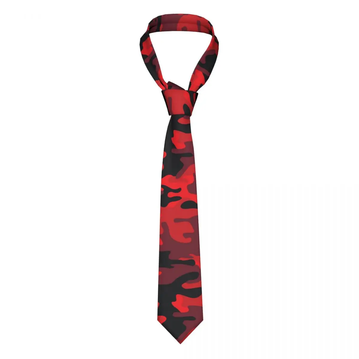 

Military Red Camouflage Neckties Men Women Polyester 8 cm Camo Texture Neck Ties for Men Slim Classic Daily Wear Gravatas Gift