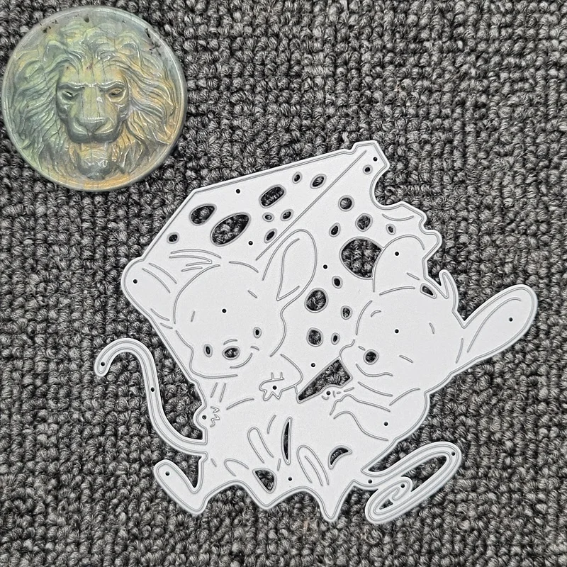 

CHRISTMAS MICE Chesse Decoration Metal Cutting Dies Mold Scrapbook Paper Craft Knife Mould Blade Punch Stencils