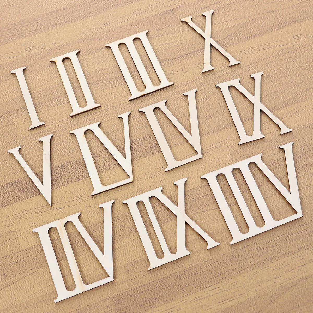 

Wood Roman Wooden Unfinished Pieces Craft Numbers Numerals Slice Blank Crafts Ornamentdiy Shapes Clock Slices Centerpiece