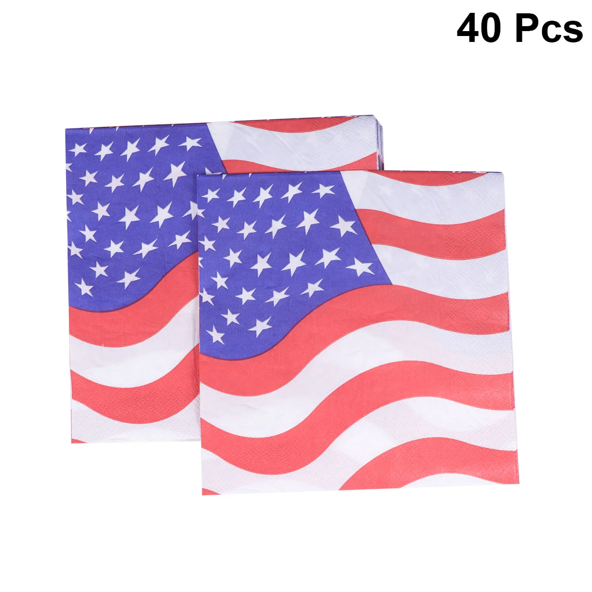 

40 Pcs Adorno Para Mesa De Lunch Paper Napkin Patriotic Napkins Dining Room Table Decor Set Dinning Disposable