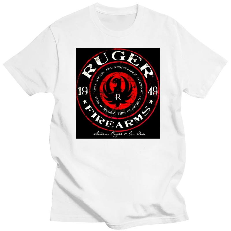 Футболка с логотипом Firearms Strum Ruger Pistols размер S-2XL черный цвет подарок на день