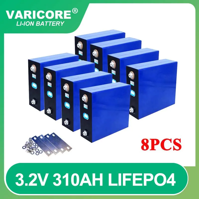 

8pcs 3.2v 310Ah 280Ah 202Ah 135Ah Lifepo4 Rechargeable Battery Lithium Iron Phosphate Solar Cell 4S 12v 24v batteries Tax Free
