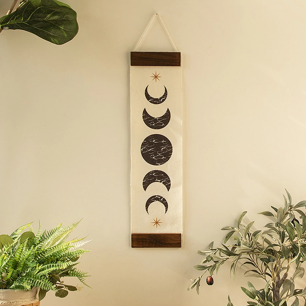 

Moon Phase Tapestry Wall Hanging Home Decor Moon Tapestry Boho Art Printing Pattern Tapestries Living Room Bedroom Decoration