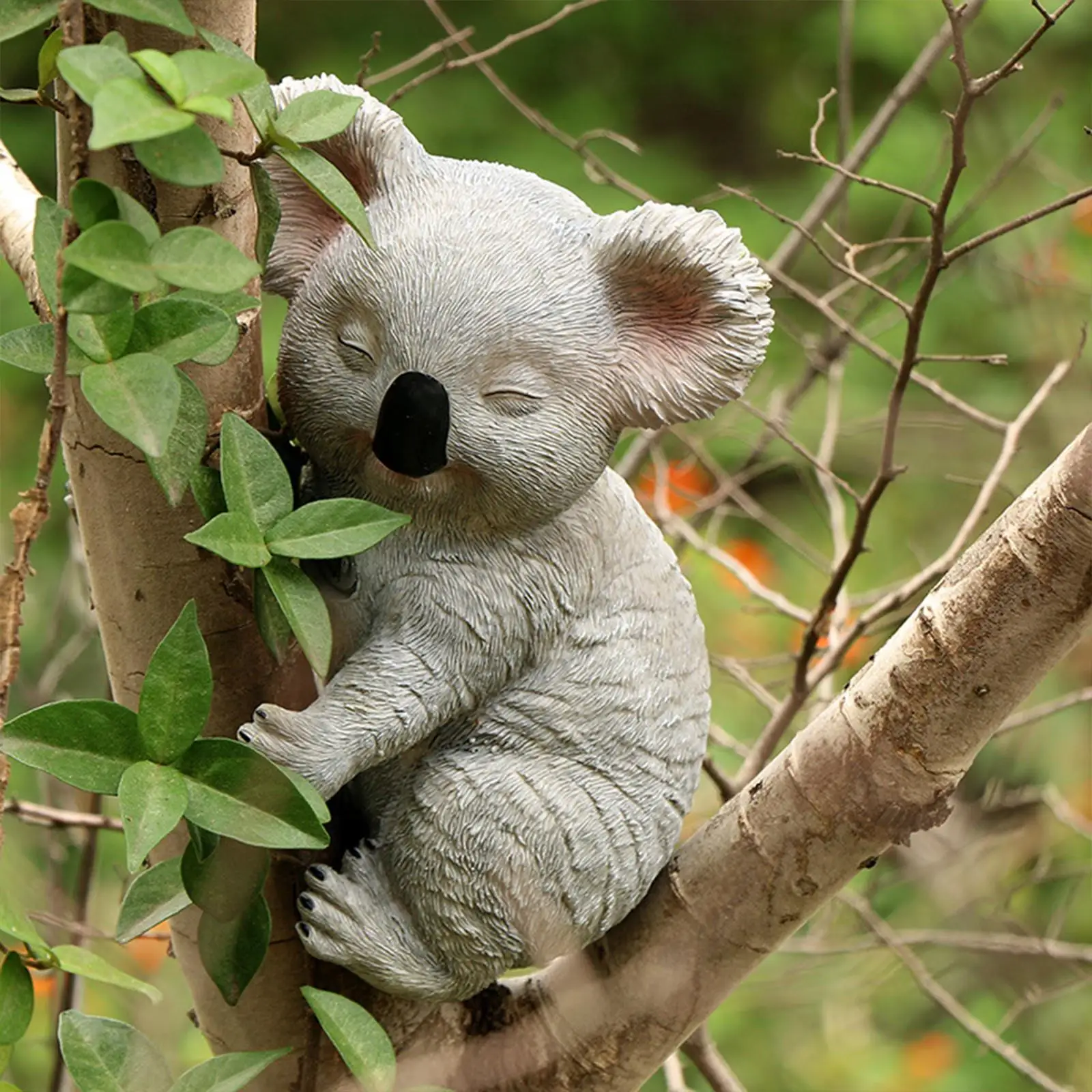 Outdoor Lawn Yard Animal Figurine Adorable Resin Garden Pendant koala Statue for Lawn Tabletop Patio Indoor Desktop