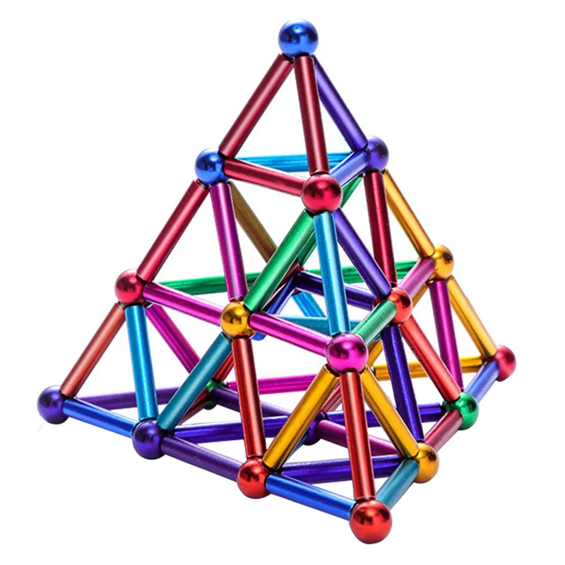 

Colorful Magnetic Stick & Bead Building Blocks Toys for Adult and Children Architectural Design