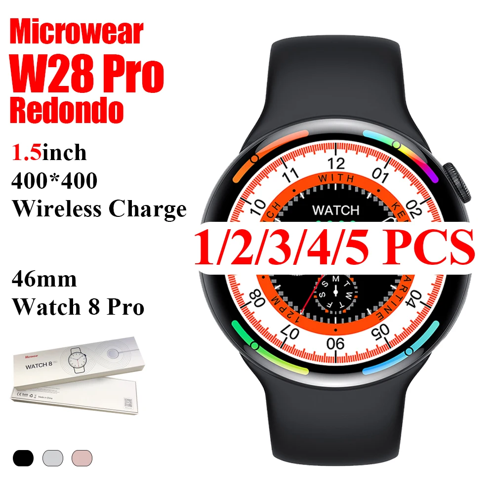 

Round Screen Smart Watch W28 PRO Redondo 1.5inch 41mm Strap NFC Wireless Charging Men Women W8P Smart Watch Series 8