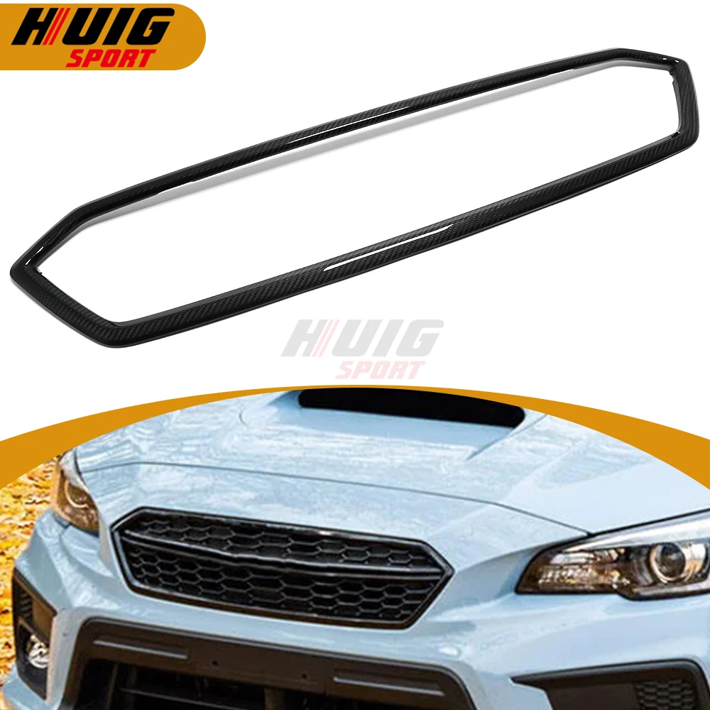 

For Subaru WRX STI VA 2018 2019 2020 2021 Carbon Fiber Car Front Racing Grills Frame Bumper Grille Cover Trim Outlet Accessories