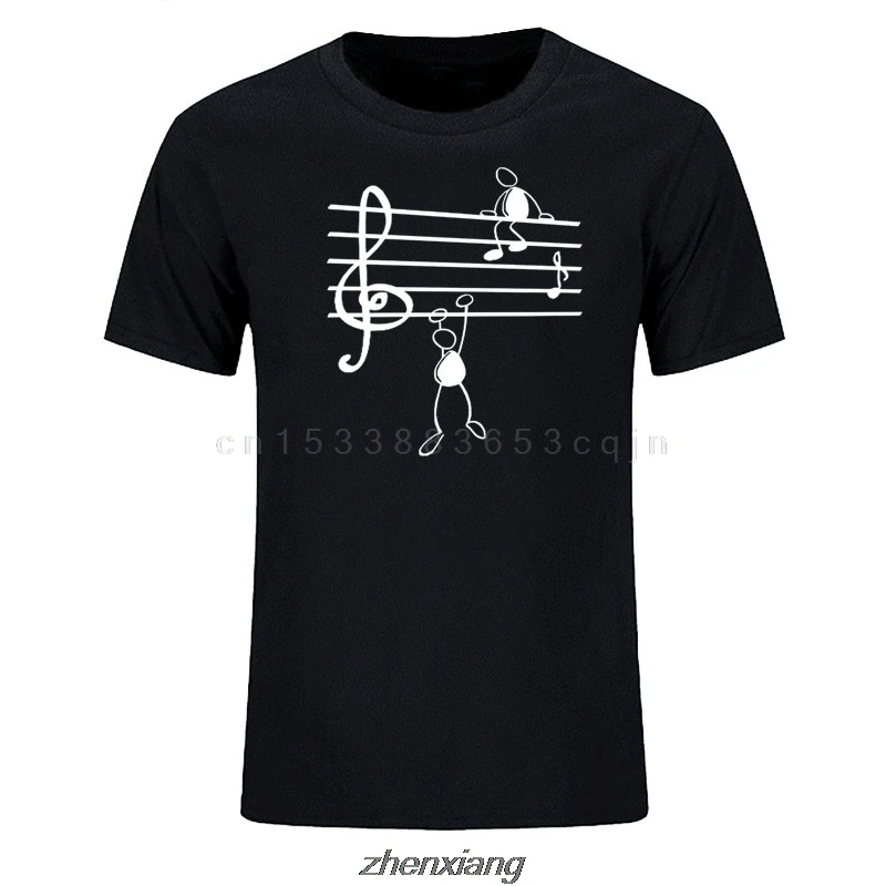 

Футболка мужская с забавным принтом музыкальных заметок, стильная тенниска с коротким рукавом и круглым вырезом, майка, одежда для мужчин