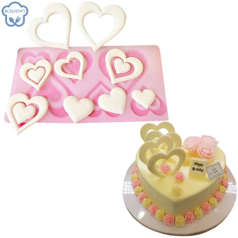

Heart Love Shape Silicone Mold Cake Cupcake Silicone Mold Chocolate Mould Decor Muffin Pan Baking Stencil Decorating Tools